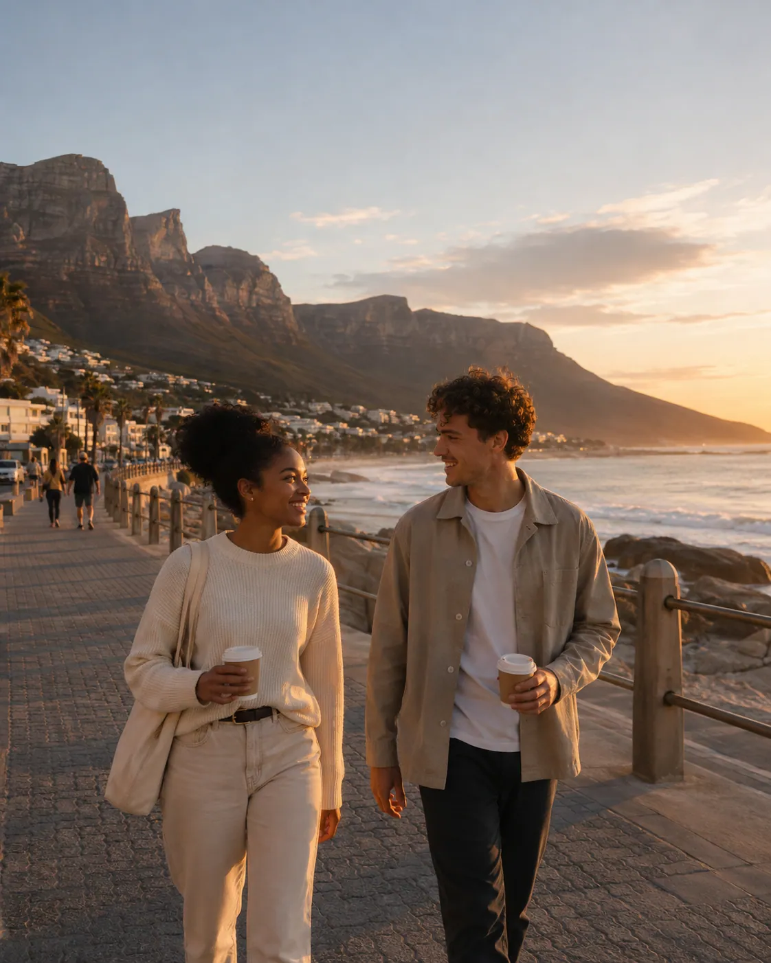 Delegates walking the Cape Town promenade